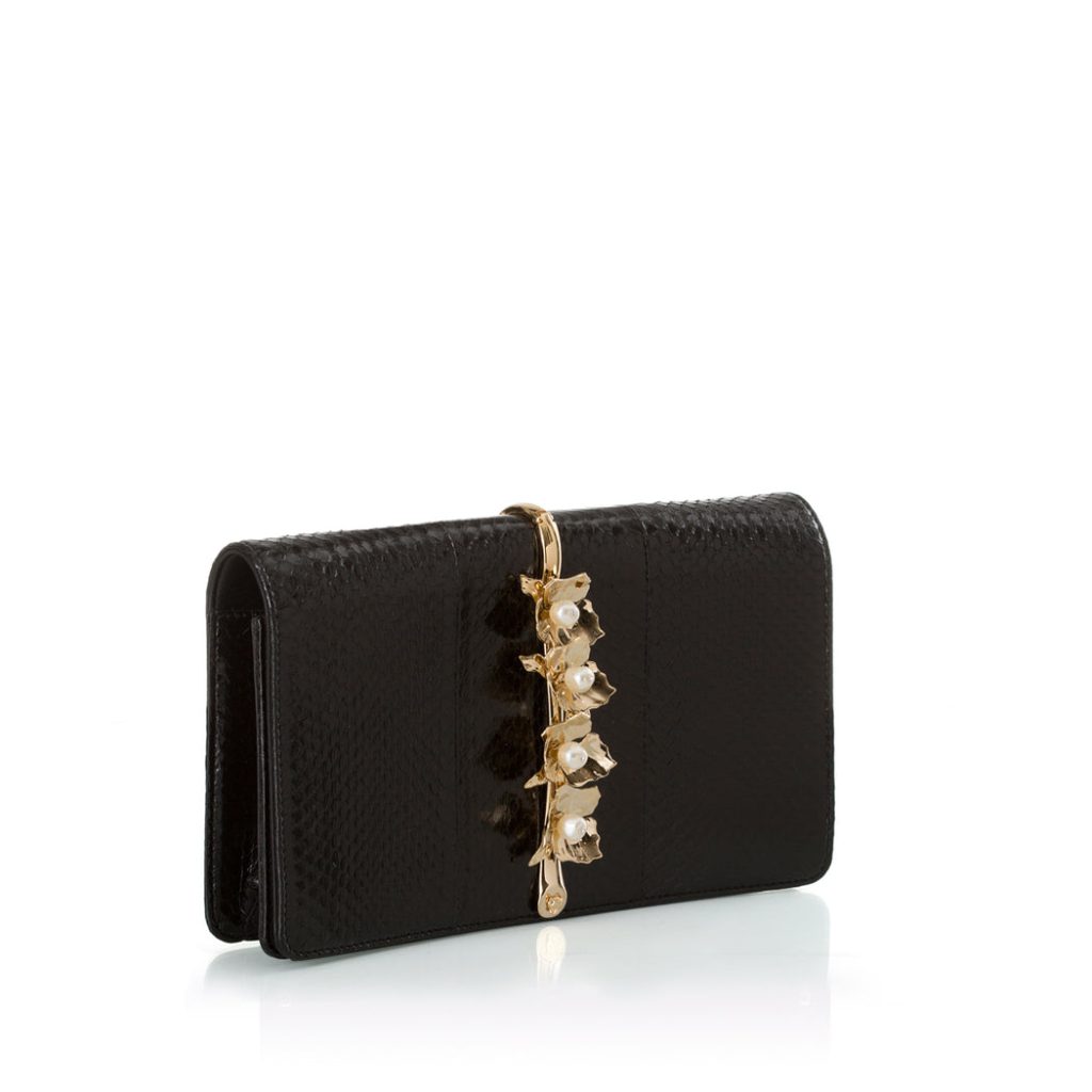 Black clutch bag