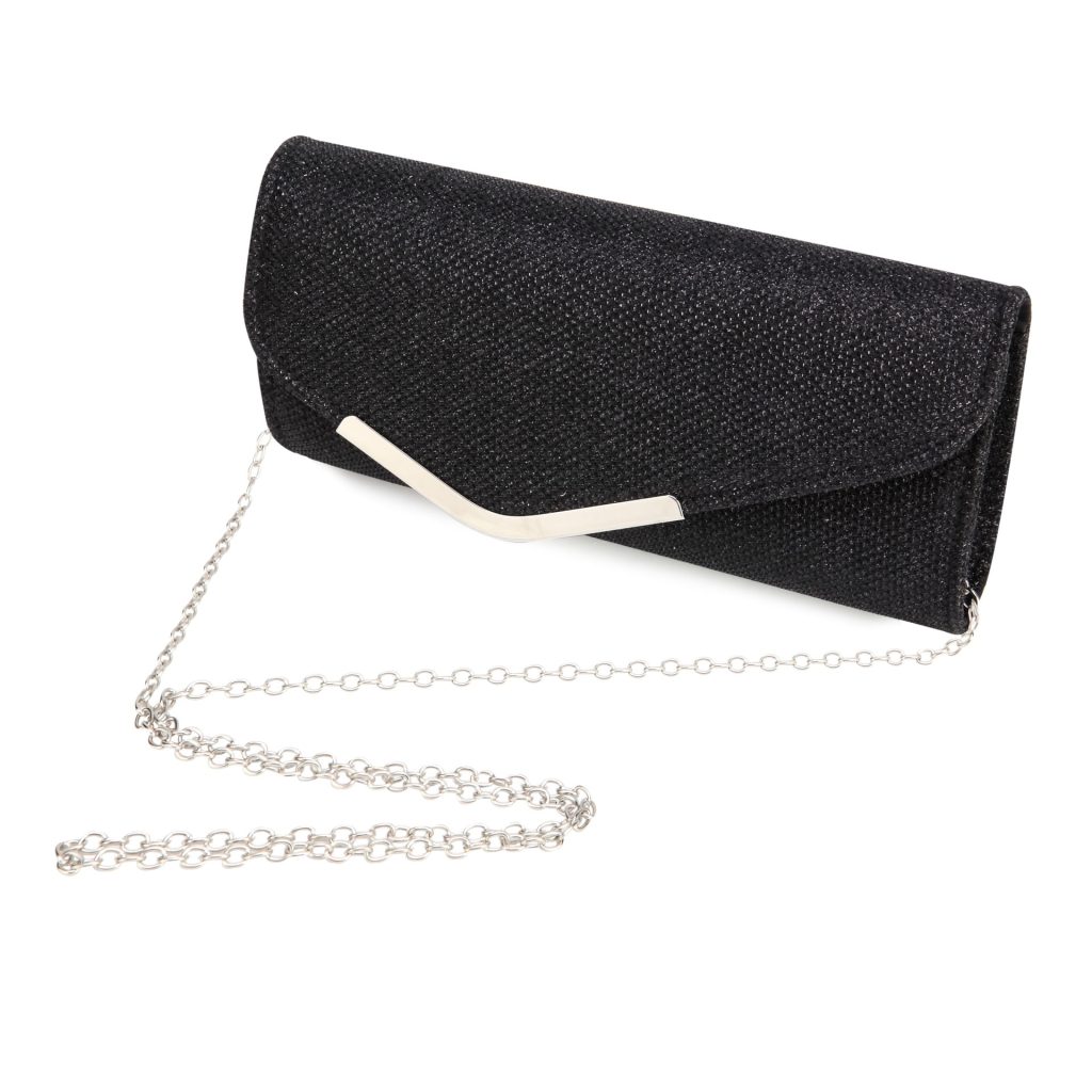 Black clutch bag