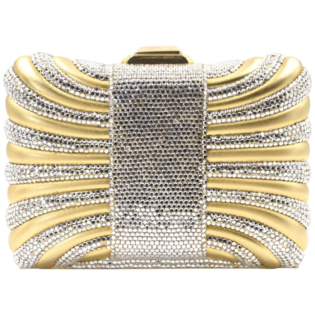 Gold evening clutch