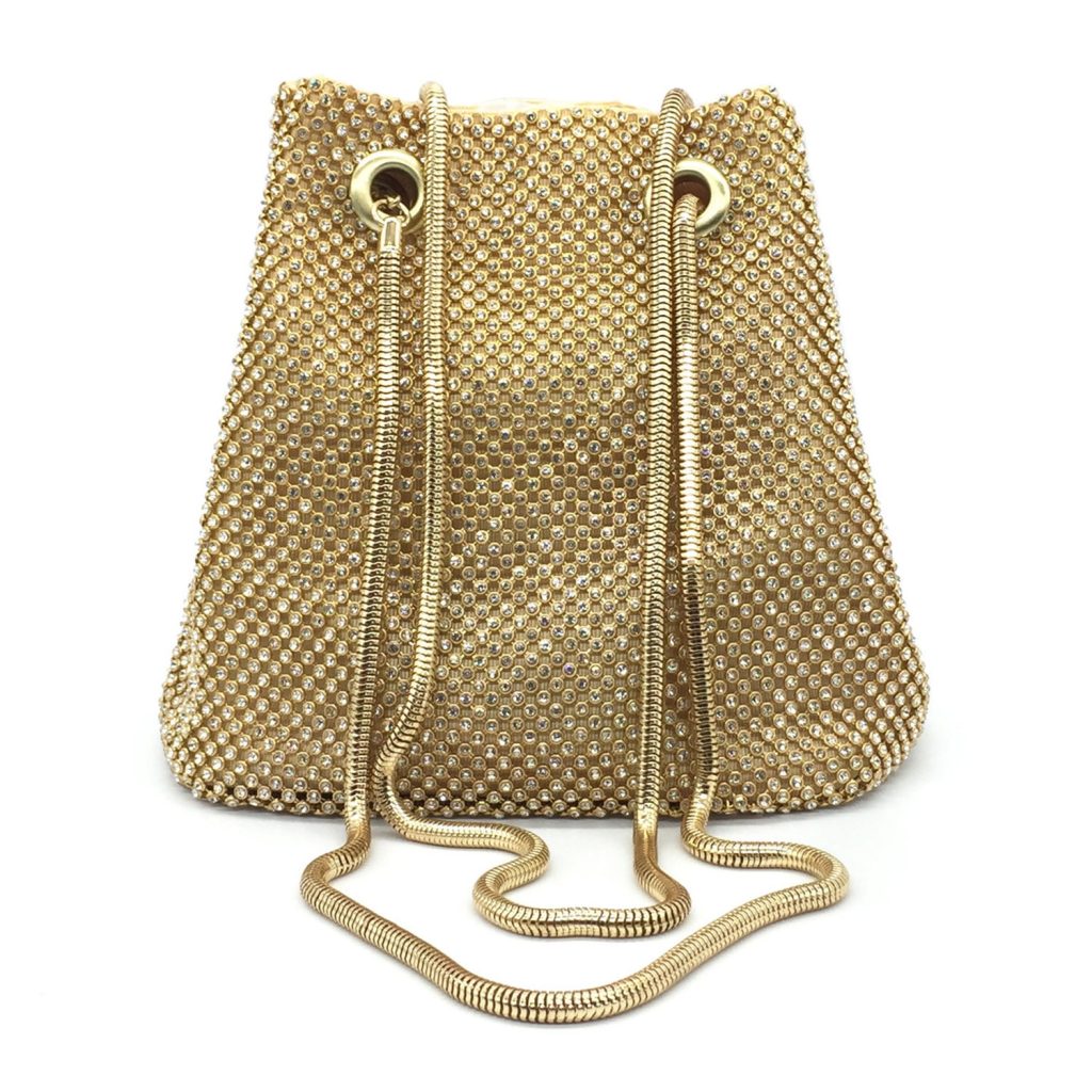 Gold evening clutch