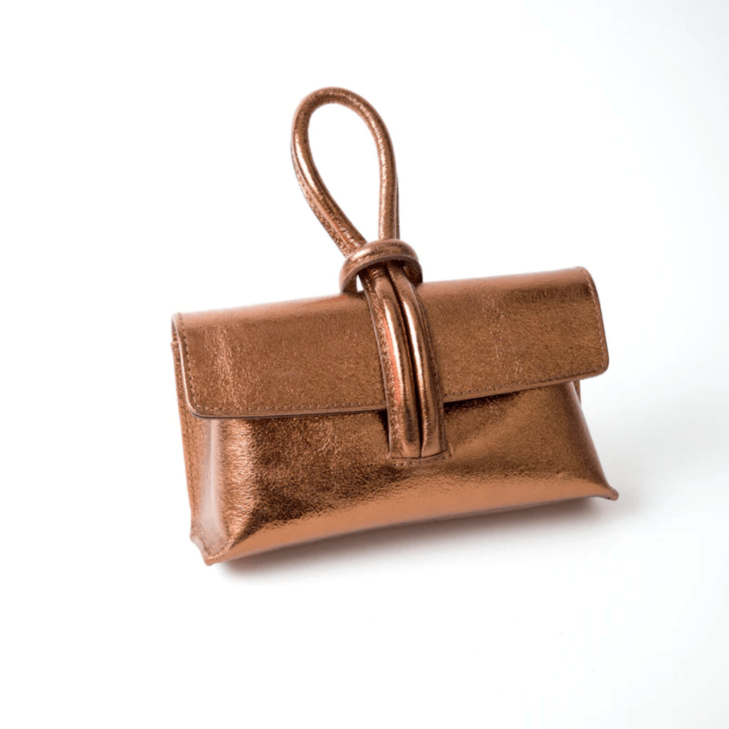 Leather clutch bag