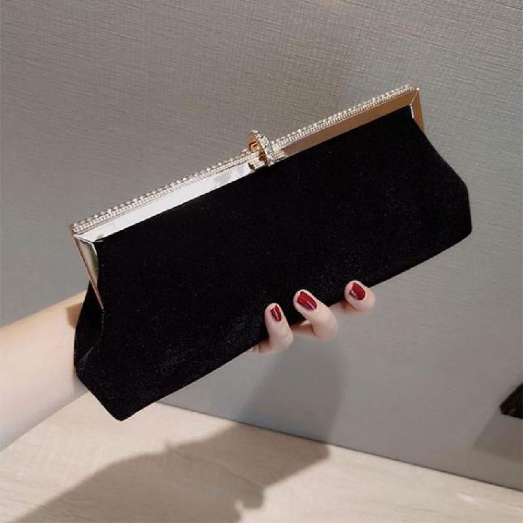 Black evening clutch