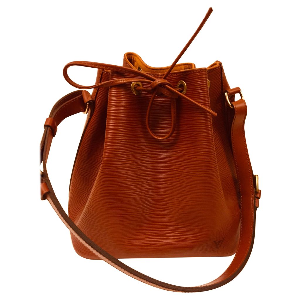 Brown bucket bag