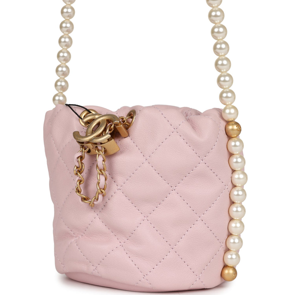 Pink bucket bag