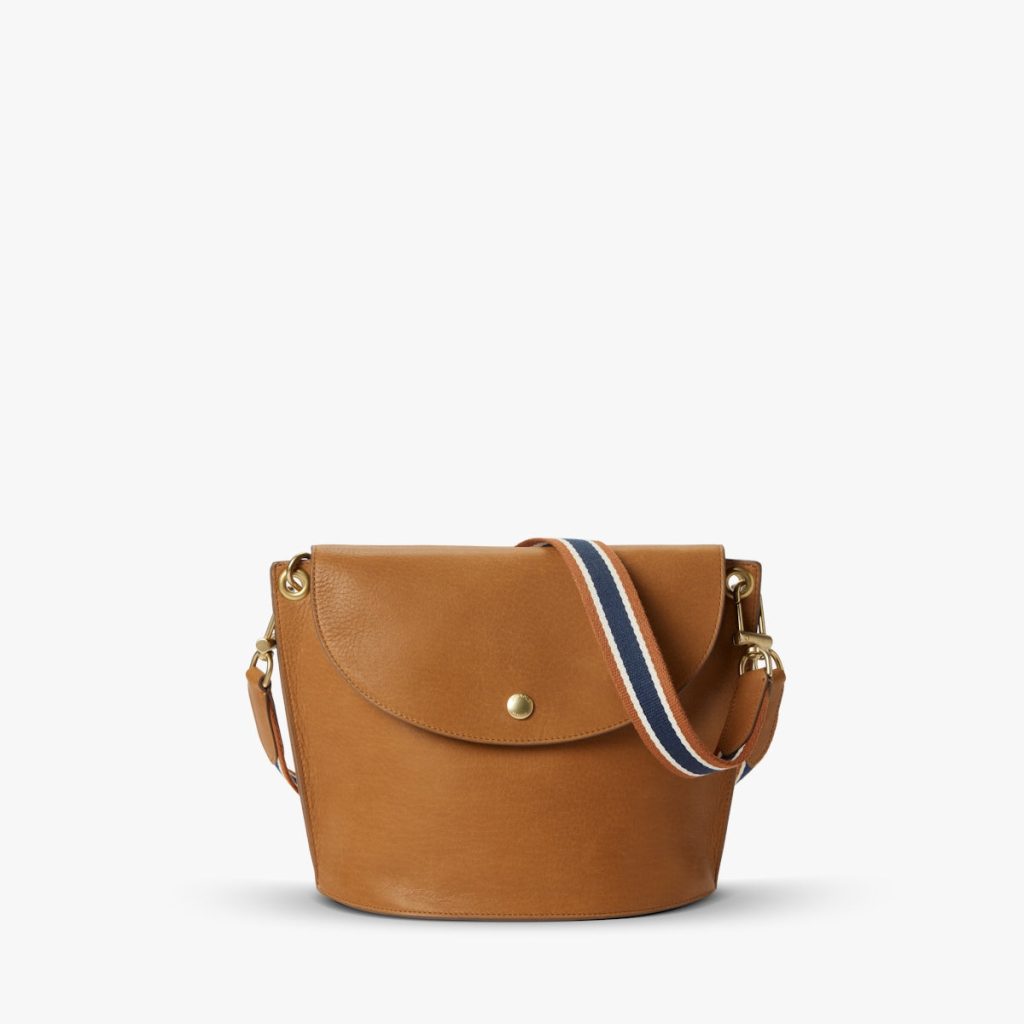 Leather bucket bag