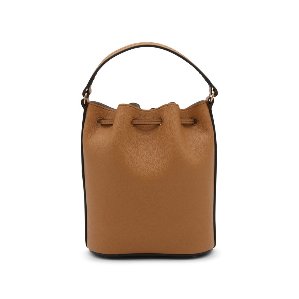 Brown bucket bag