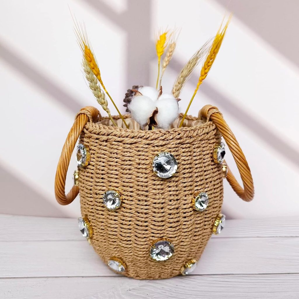 straw bucket bag