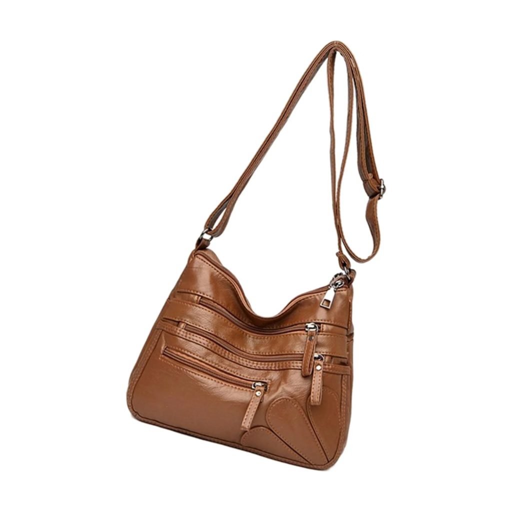 brown shoulder bag