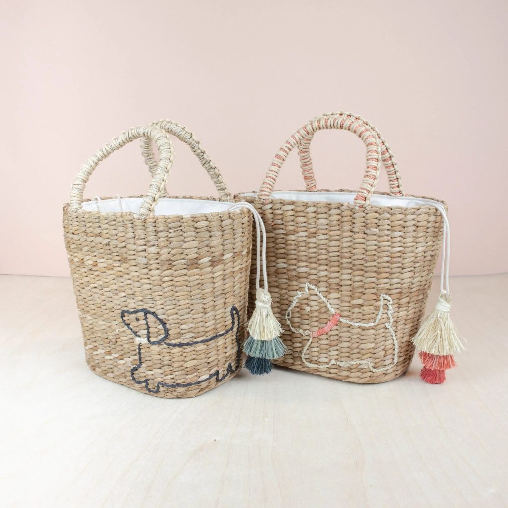 straw bucket bag