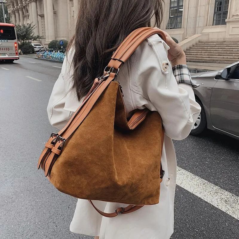 Brown Suede Bucket Bag – Elegant and Versatile Bags for Women