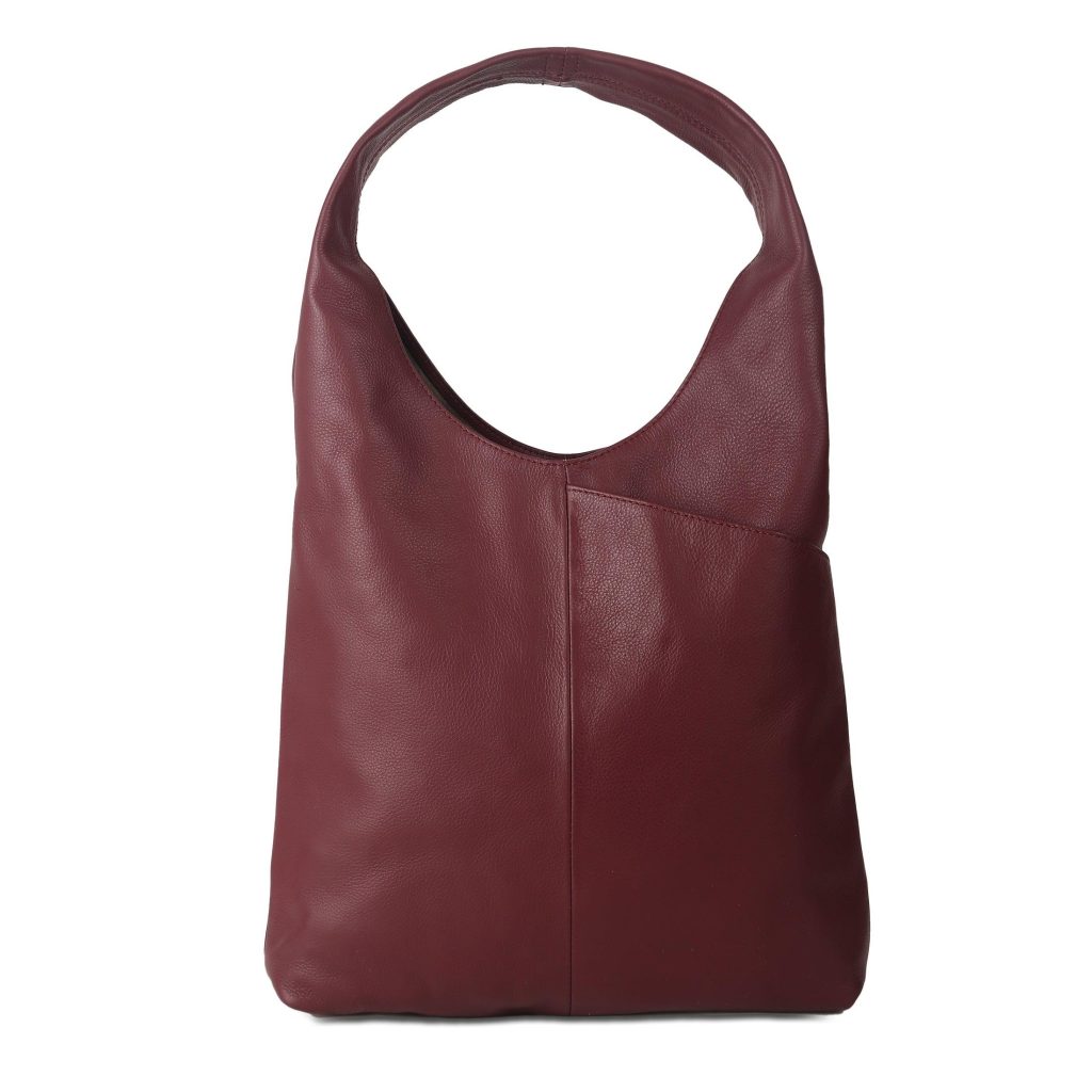 burgundy shoulder bag