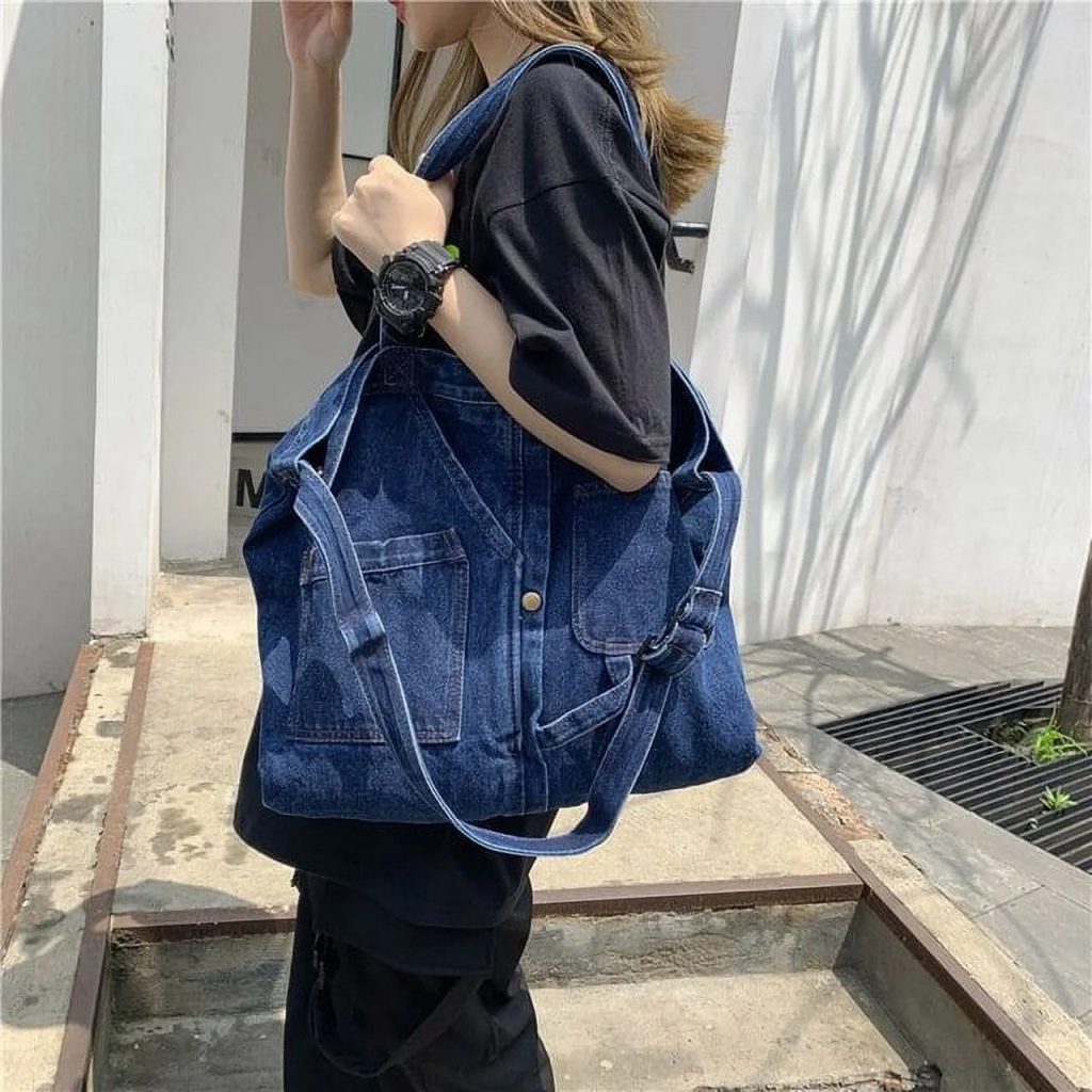 denim shoulder bag