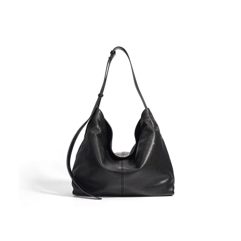 black leather shoulder bag