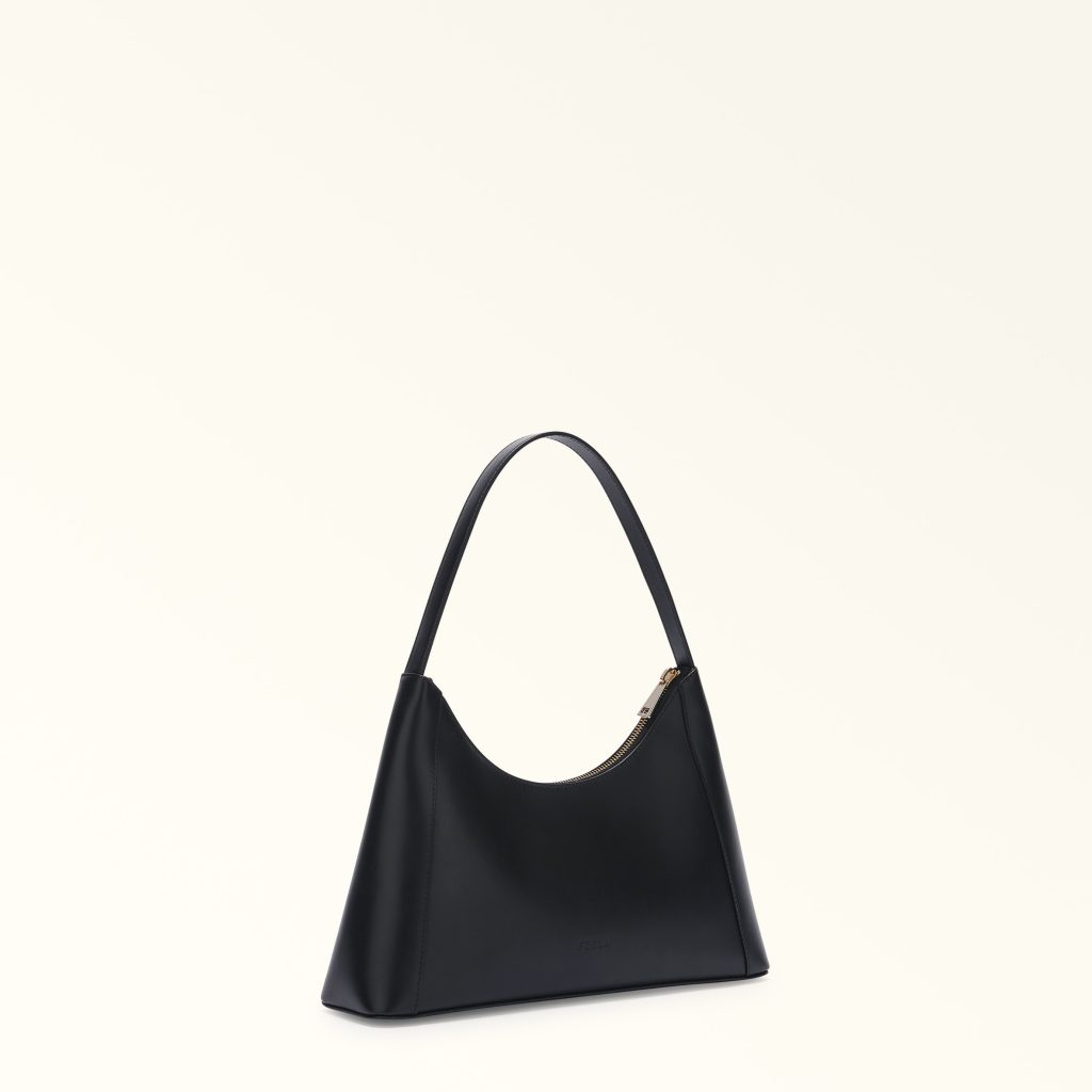 black leather shoulder bag