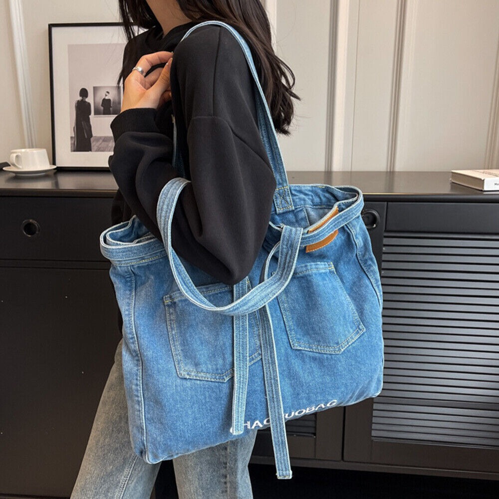 denim shoulder bag