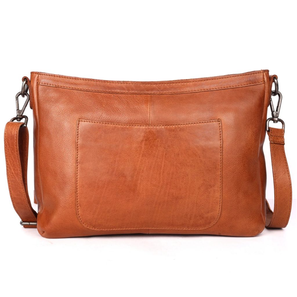 brown leather shoulder bag