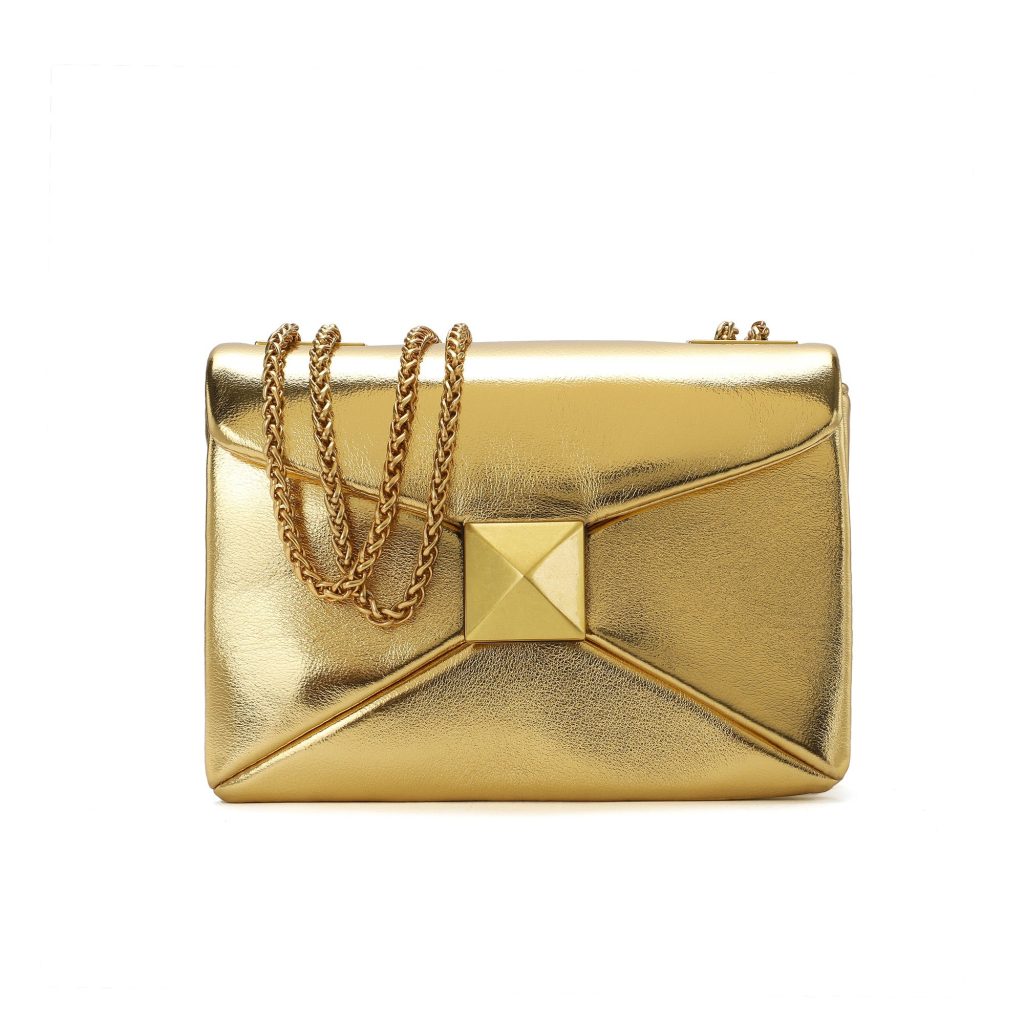 gold shoulder bag