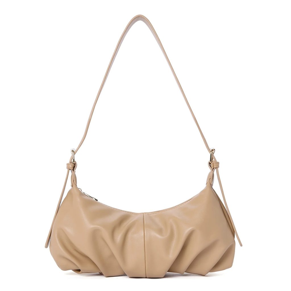 beige shoulder bag