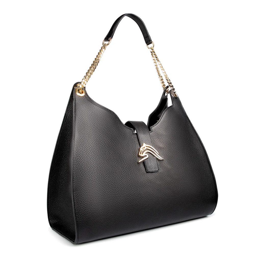 black designer shoulder bag