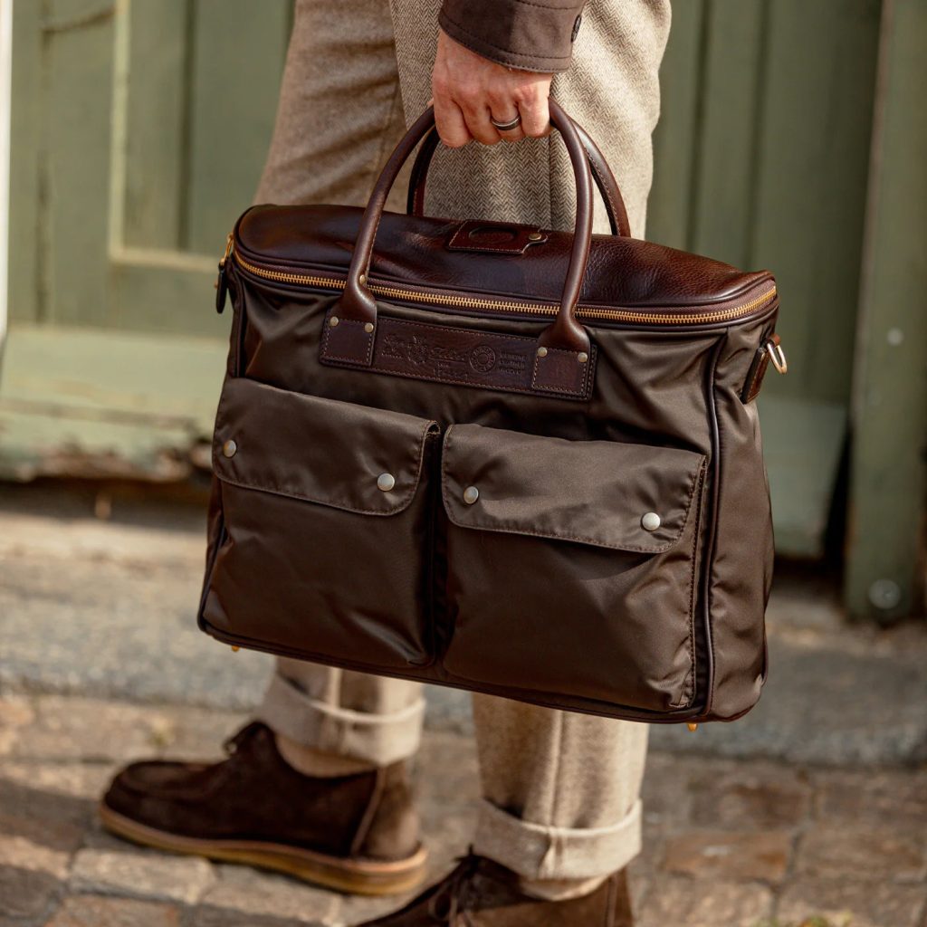 dark brown shoulder bag