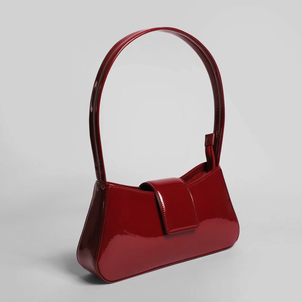 cherry red shoulder bag