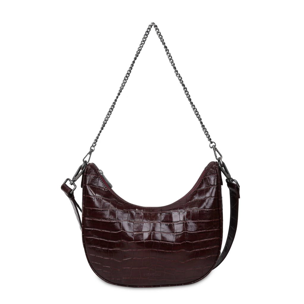 dark brown shoulder bag