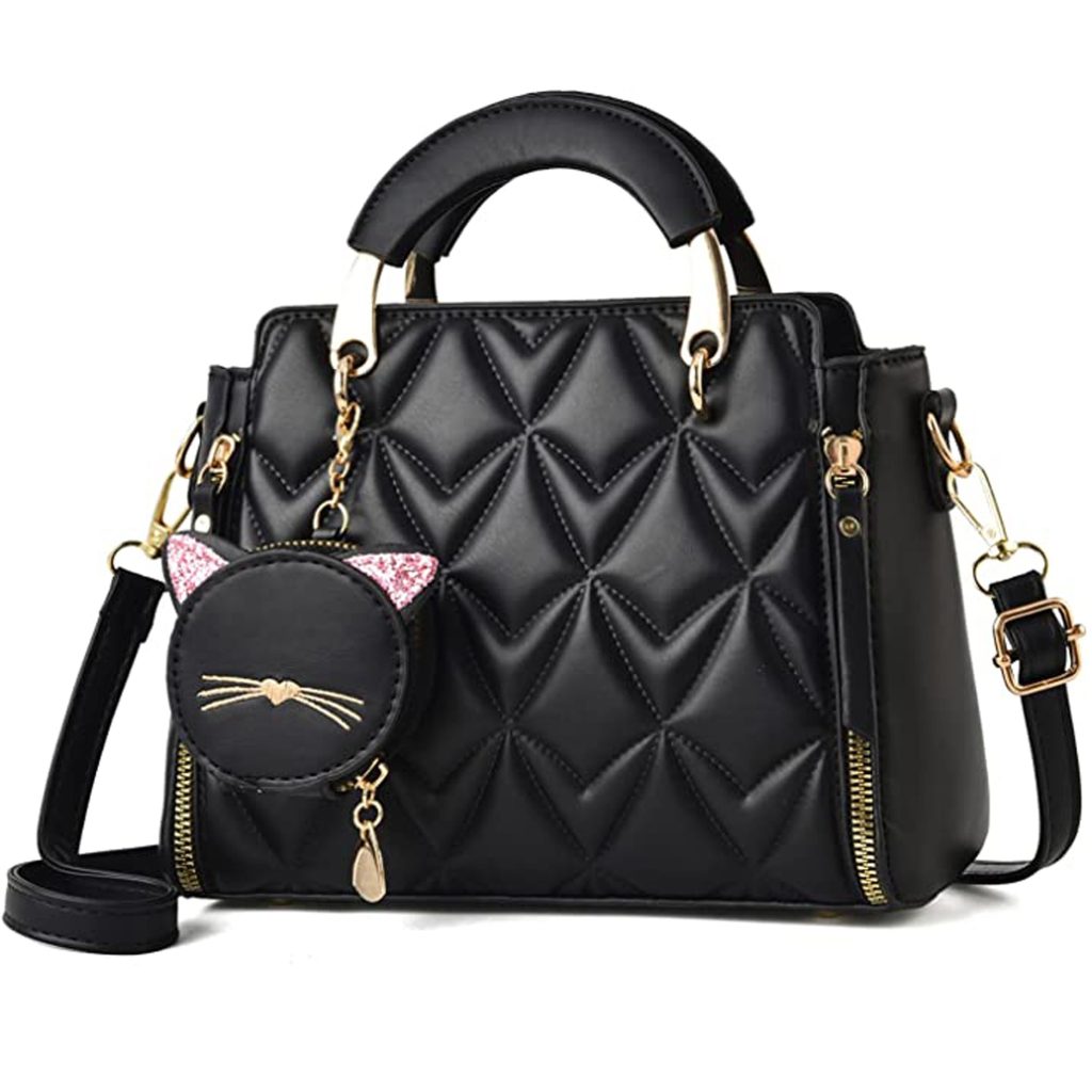 black designer shoulder bag