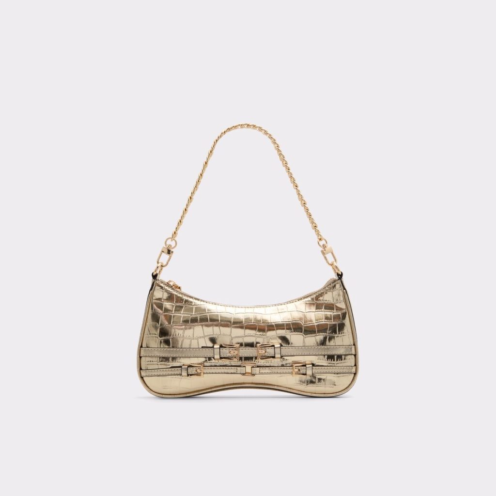 gold shoulder bag