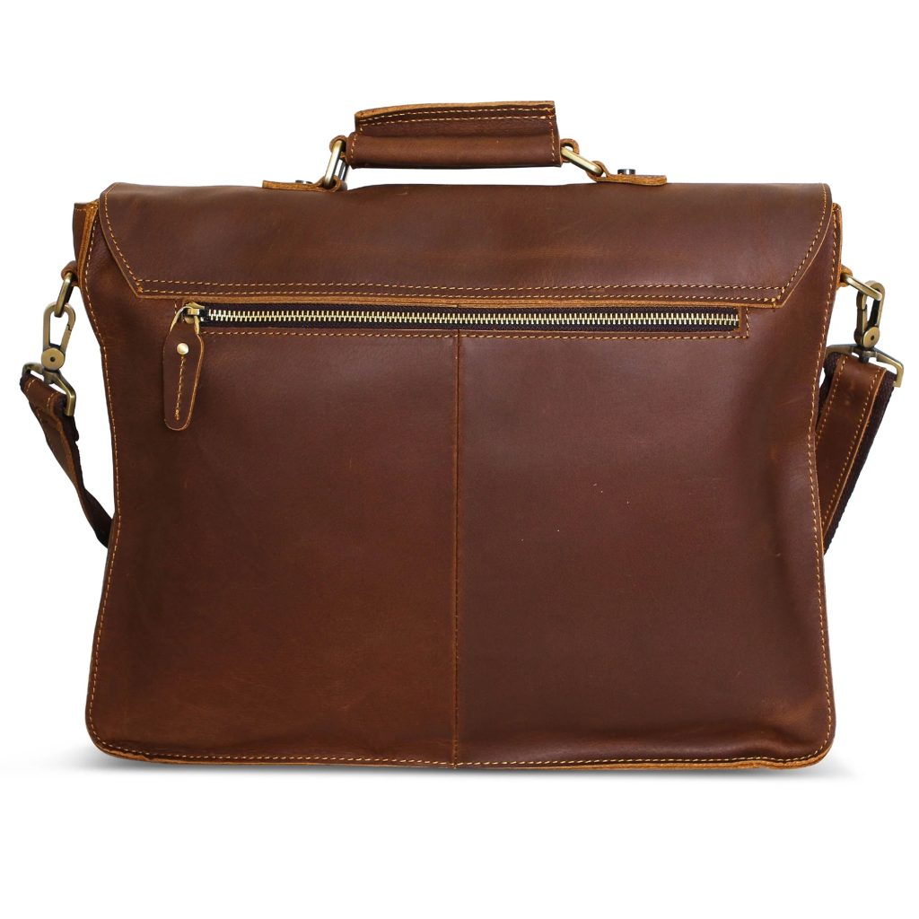 brown leather shoulder bag