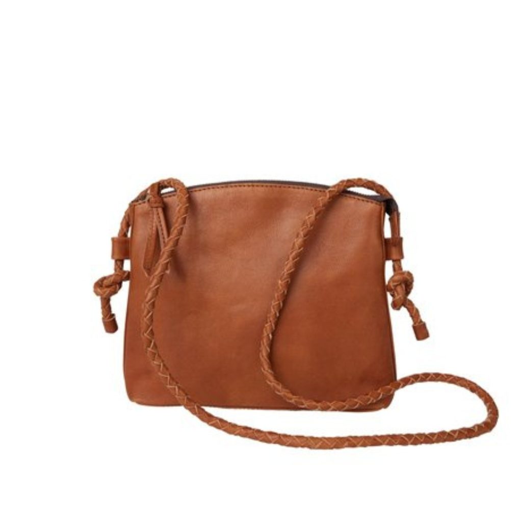 brown leather shoulder bag