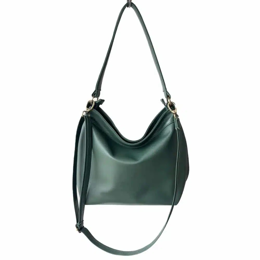 green shoulder bag